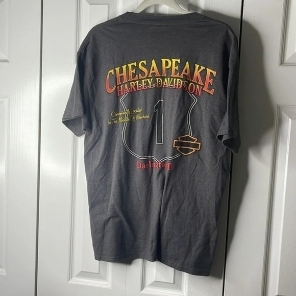 Harley-Davidson Other - Harley Davidson Men's T-Shirt - Size L - Short Sleeve - Gray - Chesapeake Harley